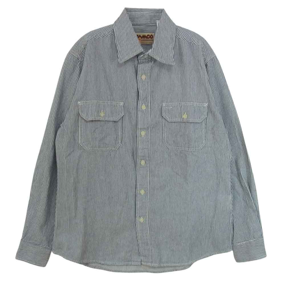 CAMCO カムコ ヒッコリー ストライプ ワーク シャツ 長袖 L【中古】