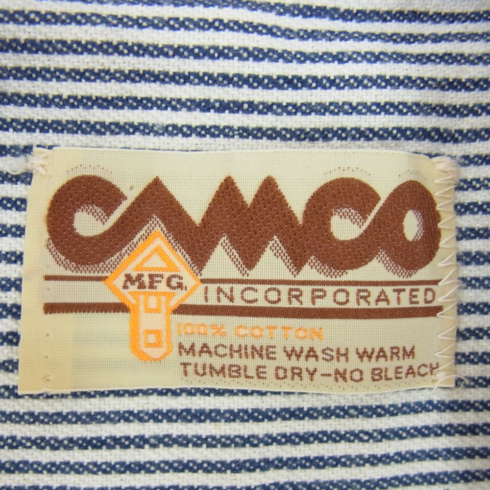 CAMCO カムコ ヒッコリー ストライプ ワーク シャツ 長袖 L【中古】