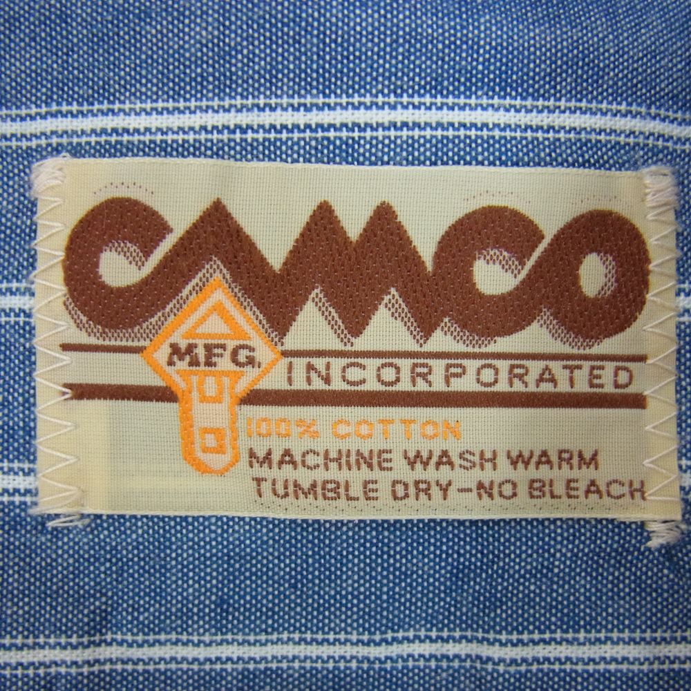 CAMCO カムコ シャンブレー ストライプ シャツ 長袖 ブルー系 L【中古】
