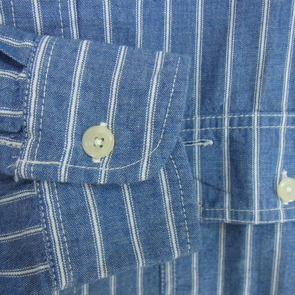 CAMCO カムコ シャンブレー ストライプ シャツ 長袖 ブルー系 L【中古】