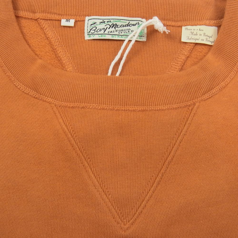 Levi's リーバイス 21931-0025 VINTAGE CLOTHING BAY MEADOWS SWEAT SHIRT ヴィンテージ クロージング ベイメドウズ 両V クルーネック スウェット シャツ オレンジ系 M【美品】【中古】