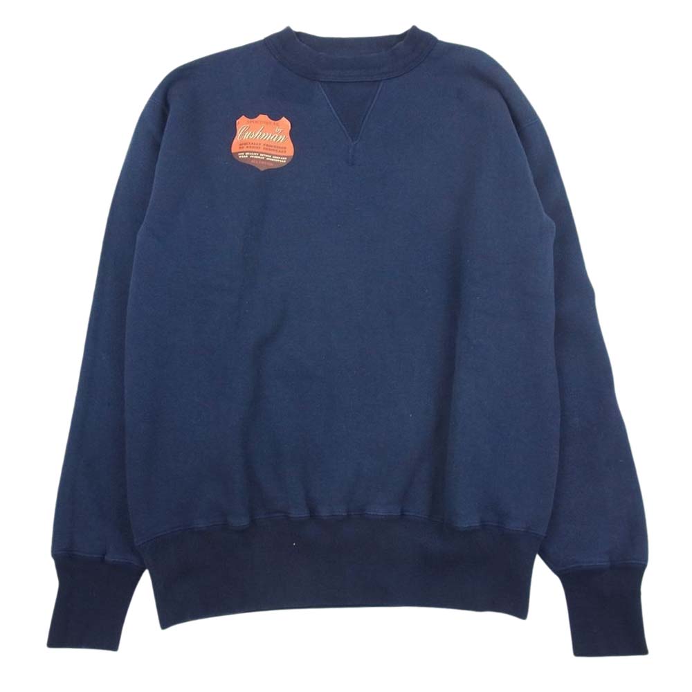 CUSHMAN クッシュマン FREEDOM SLEEVE スリーダム スリーブ スウェット ネイビー系 XL【中古】