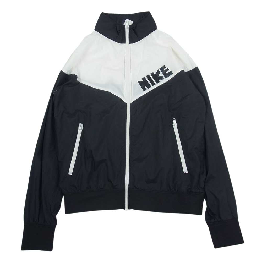 NIKE ナイキ 70s 復刻 ゴツナイキ ナイロン ジャケット ブラック系 ホワイト系 L【中古】