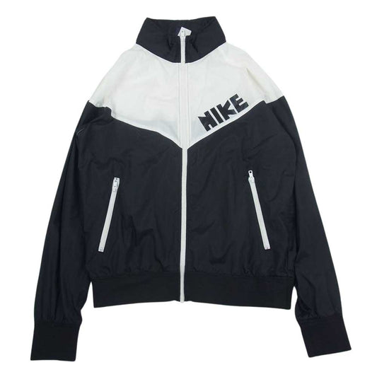 NIKE ナイキ 70s 復刻 ゴツナイキ ナイロン ジャケット ブラック系 ホワイト系 L【中古】