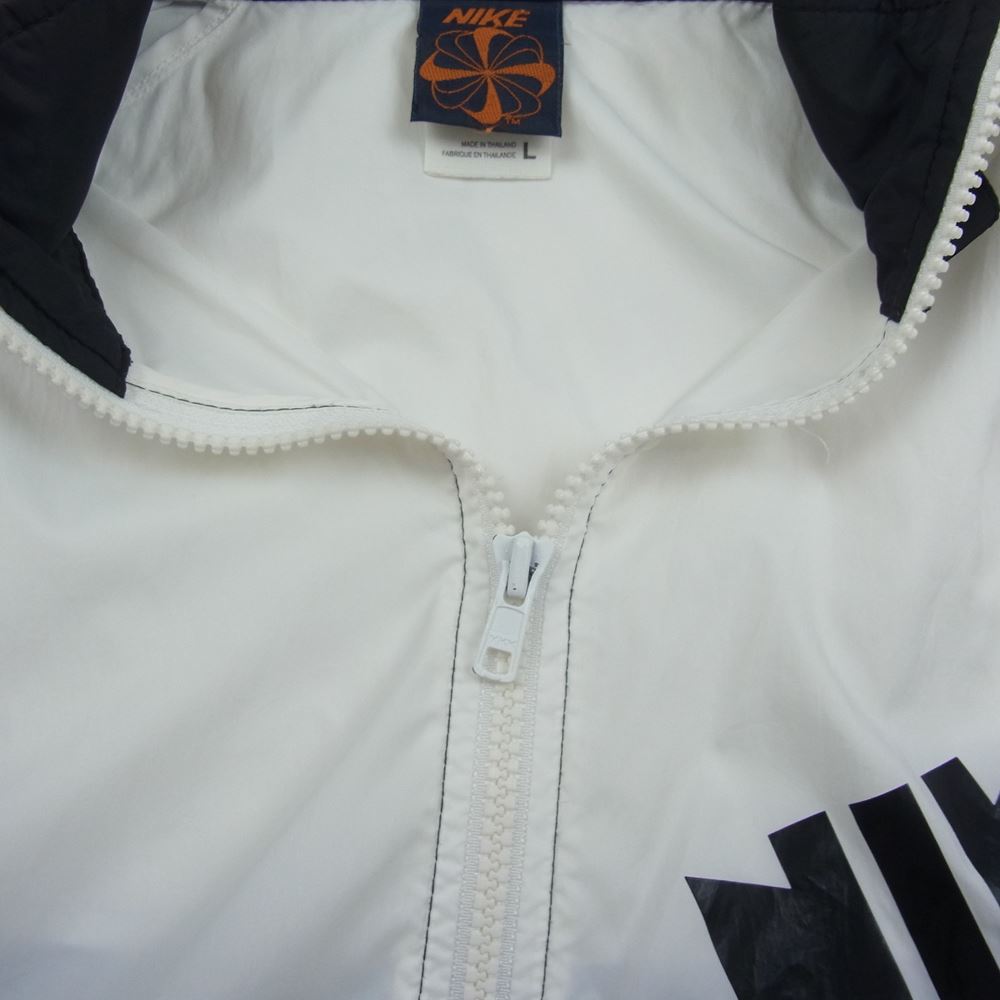 NIKE ナイキ 70s 復刻 ゴツナイキ ナイロン ジャケット ブラック系 ホワイト系 L【中古】