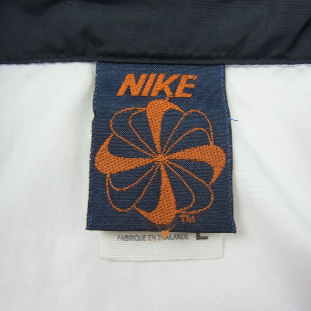 NIKE ナイキ 70s 復刻 ゴツナイキ ナイロン ジャケット ブラック系 ホワイト系 L【中古】