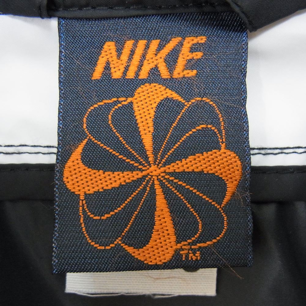 NIKE ナイキ 復刻 NIKE ゴツナイキ 風車ナイキ アノラック パーカー ナイロン ジャケット ブラック系 ホワイト系 S【中古】