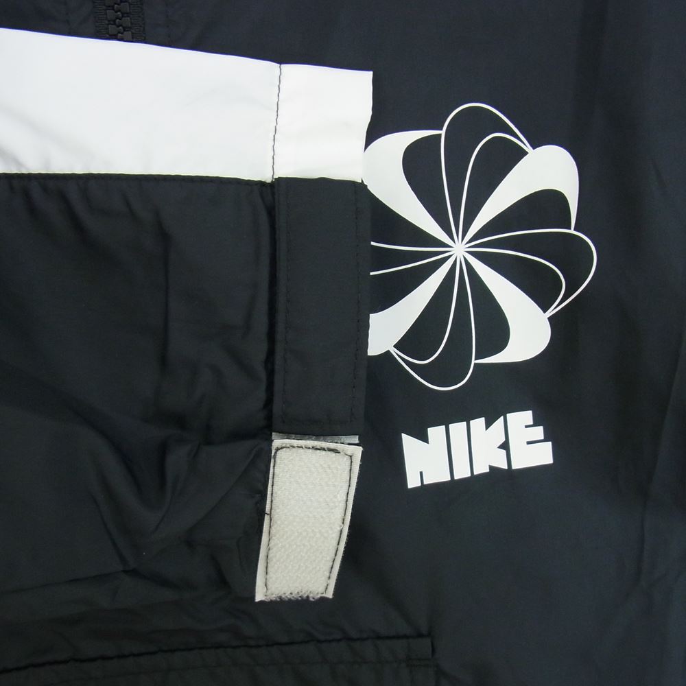 NIKE ナイキ 復刻 NIKE ゴツナイキ 風車ナイキ アノラック パーカー ナイロン ジャケット ブラック系 ホワイト系 S【中古】