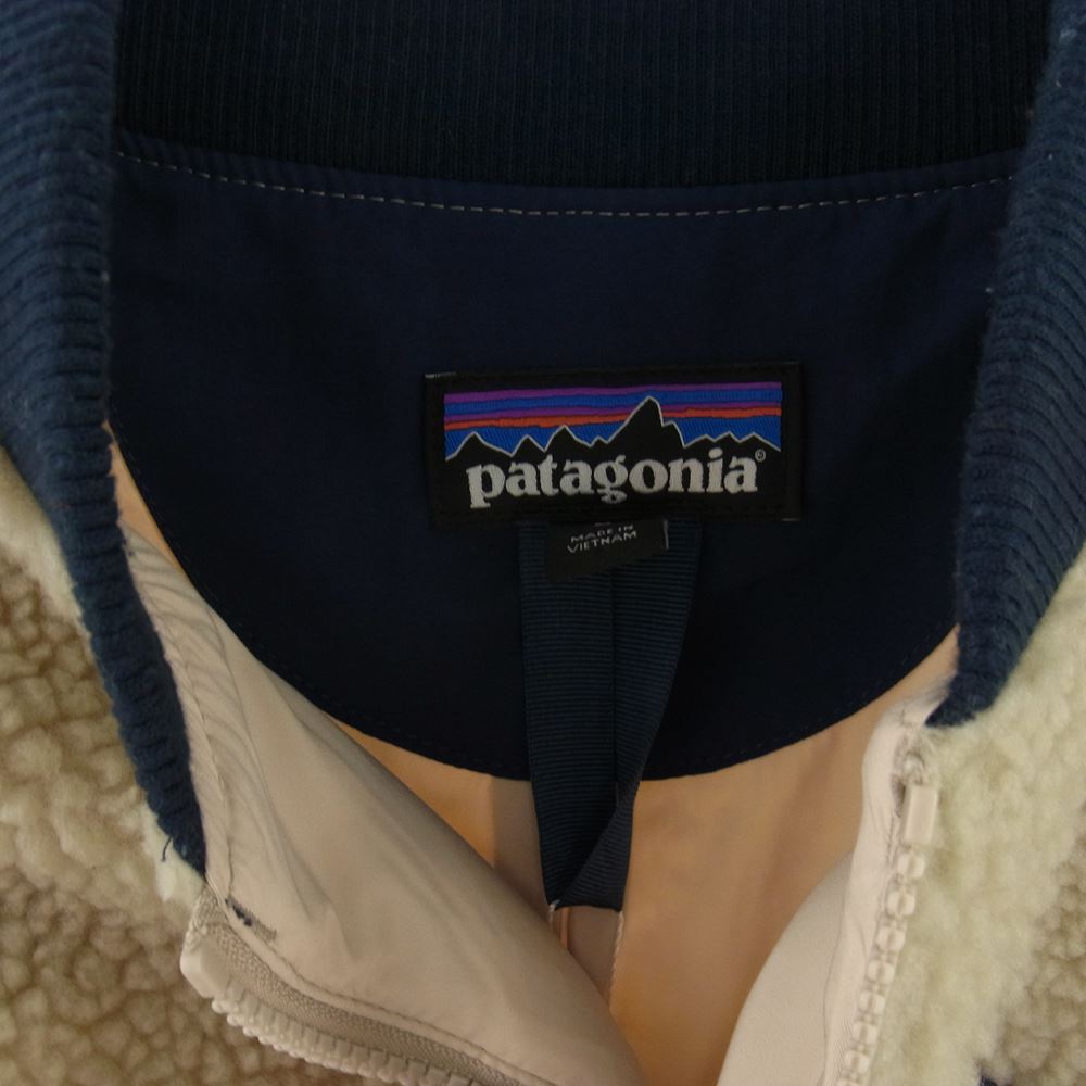 patagonia パタゴニア 19AW 22830 19年製 RETRO-X FLEECE BOMBER JACKET レトロ エックス ボマー フリース ジャケット クリーム系 M【中古】