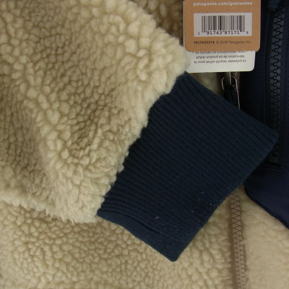 patagonia パタゴニア 19AW 22830 19年製 RETRO-X FLEECE BOMBER JACKET レトロ エックス ボマー フリース ジャケット クリーム系 M【中古】