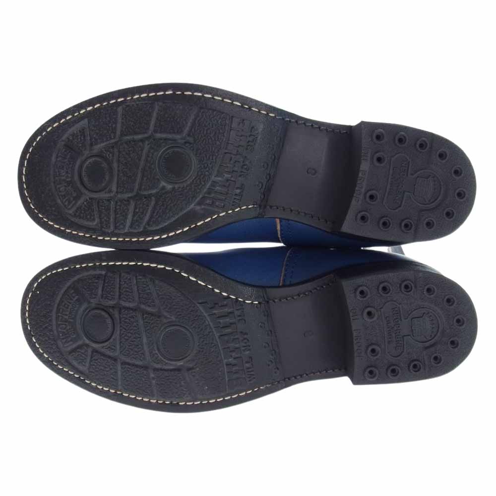 ダッパーズ LOT 1142A × 8UP Studs Engineer Boots Premium Horse Butt Leather ホース バット レザー スタッズ エンジニア ブーツ ネイビー系 US8【新古品】【未使用】【中古】