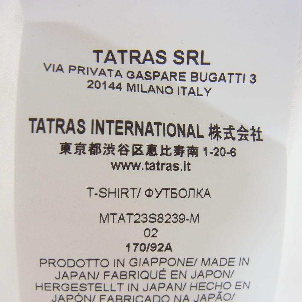 TATRAS タトラス 23SS MTAT23S8239-M EION エイオン オーバーサイズ バックロゴプリント ホワイト系 02【新古品】【未使用】【中古】