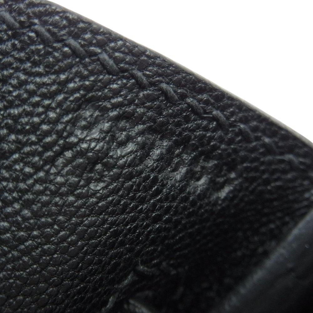 HERMES エルメス バーキン25 トゴ シルバー金具 D刻印 ハンドバッグ ブラック ブラック系【中古】