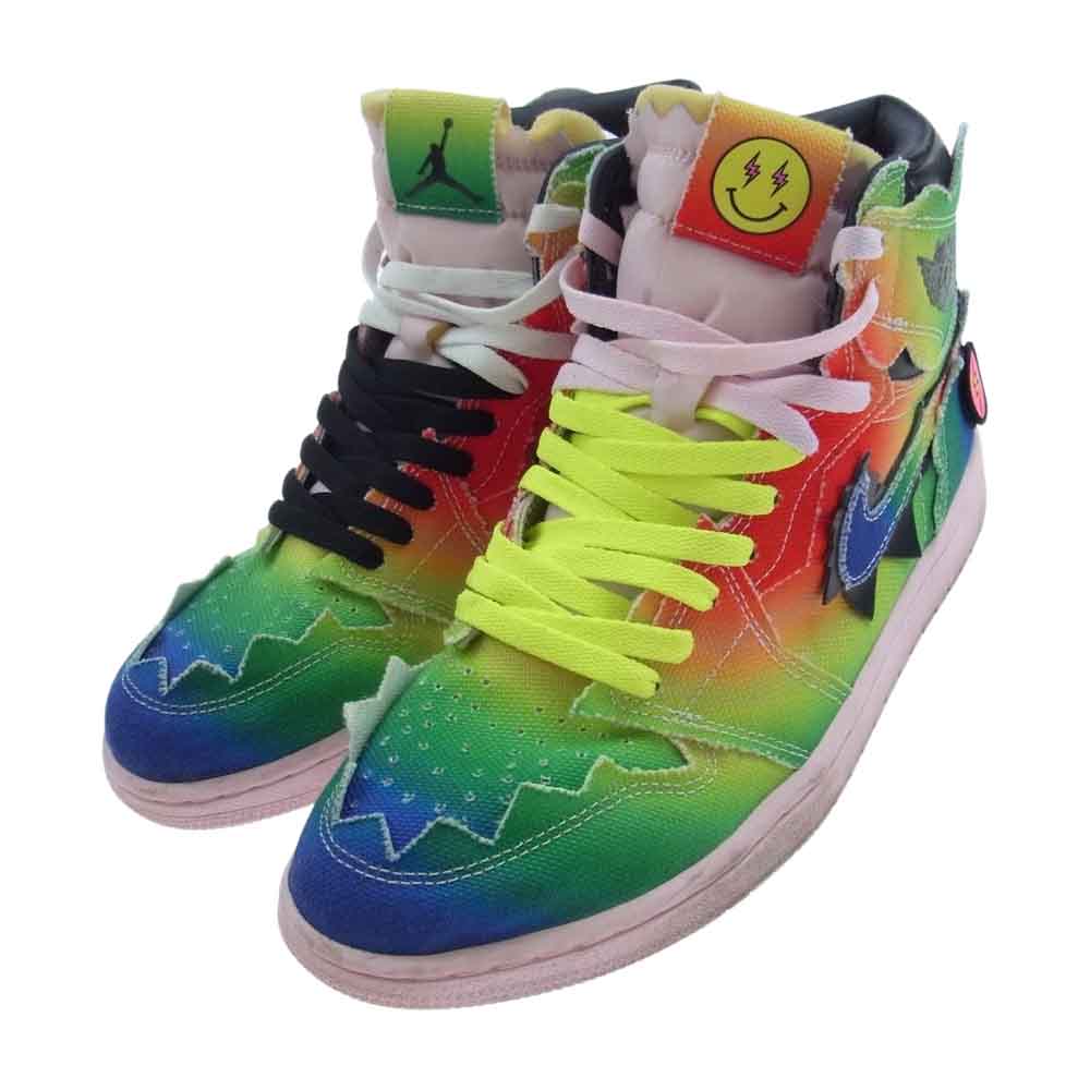NIKE AIR JORDAN ナイキ ジョーダン DC3481-900 1 J Balvin High OG Rainbow J バルビン ハイ レトロ レインボー スニーカー マルチカラー系 27.0cm【中古】
