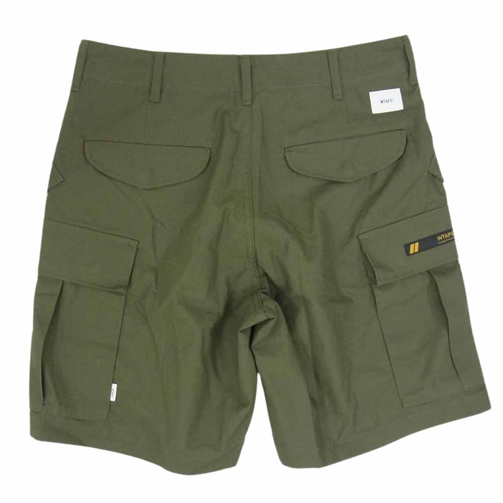 WTAPS ダブルタップス 21SS 211BRDT-PTM05 CARGO SHORTS COTTON RIPSTOP リップストップ カーゴ ショーツ ハーフ パンツ カーキ系 X02【中古】