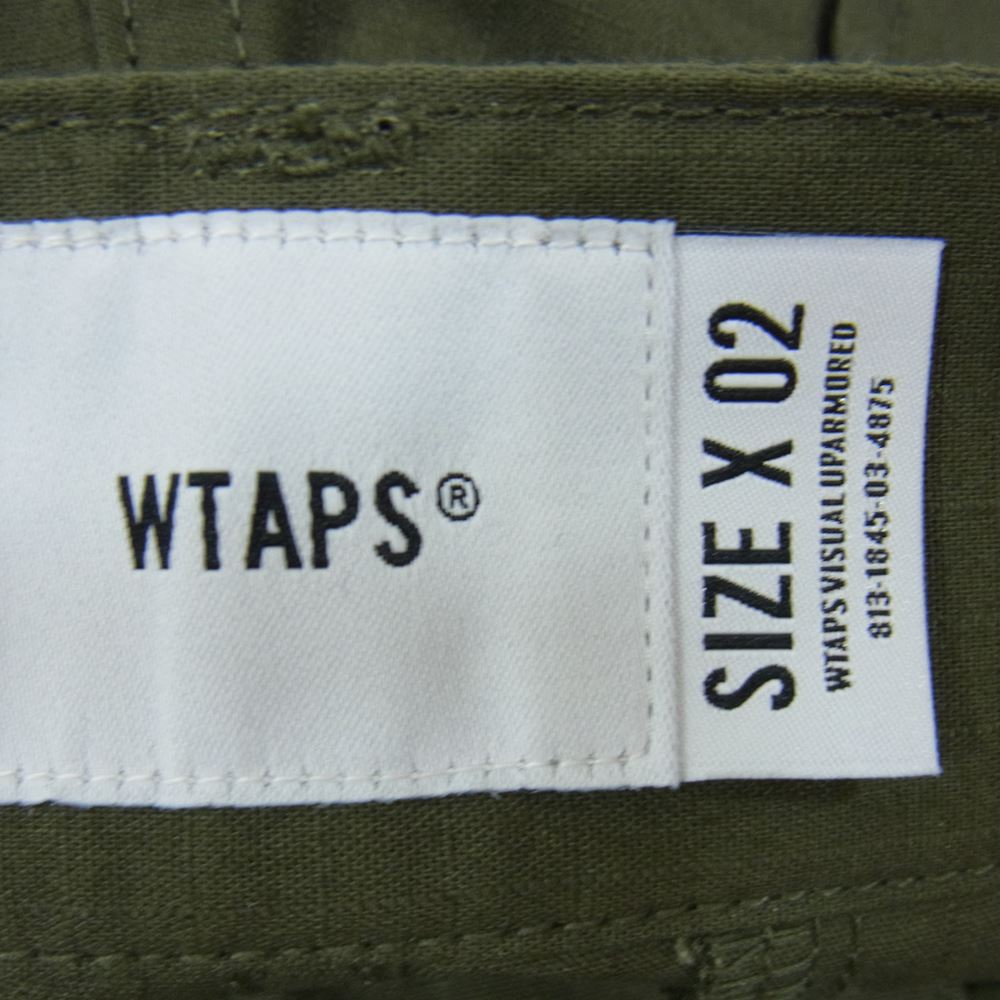WTAPS ダブルタップス 21SS 211BRDT-PTM05 CARGO SHORTS COTTON RIPSTOP リップストップ カーゴ ショーツ ハーフ パンツ カーキ系 X02【中古】