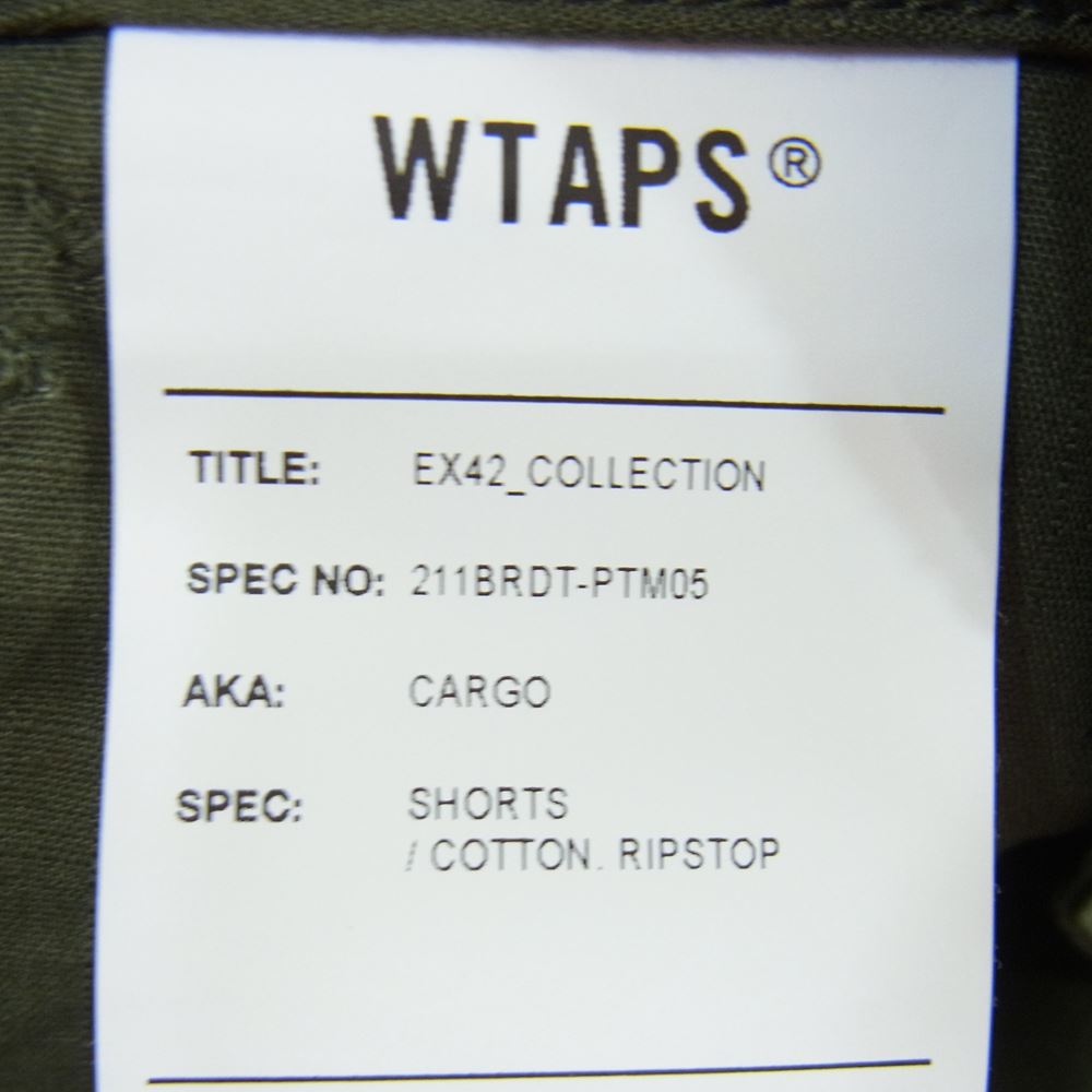 WTAPS ダブルタップス 21SS 211BRDT-PTM05 CARGO SHORTS COTTON RIPSTOP リップストップ カーゴ ショーツ ハーフ パンツ カーキ系 X02【中古】