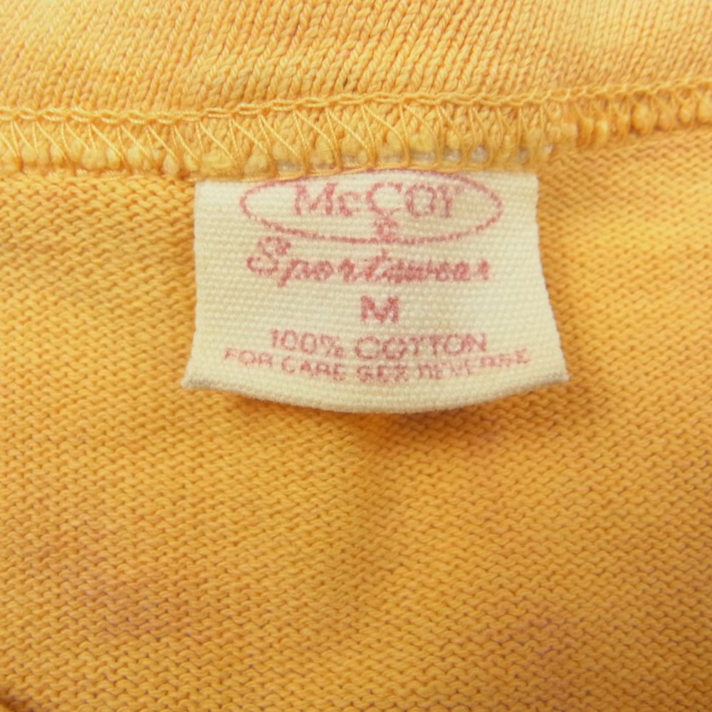 The REAL McCOY'S ザリアルマッコイズ USMC MILITARY S/S TEE クルーネック ミリタリー プリント 半袖 Tシャツ イエロー系 M【中古】