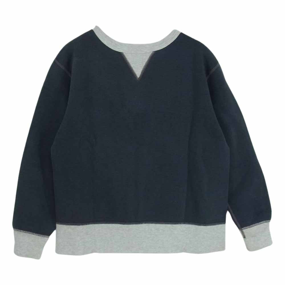 FULLCOUNT フルカウント 両Vガゼット リブ セットインスリーブ スウェット トレーナー グレー系 ネイビー系 36【中古】