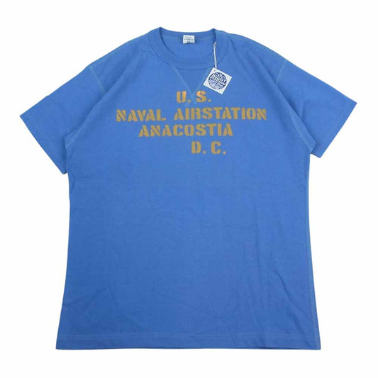 TOY'S McCOY トイズマッコイ TMC1105 US NAVAL AIRSTATION ANACOSTIA 前V ミリタリー プリント 半袖 Tシャツ ブルー系 M【美品】【中古】