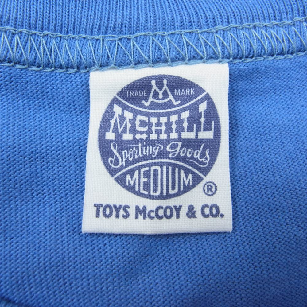 TOY'S McCOY トイズマッコイ TMC1105 US NAVAL AIRSTATION ANACOSTIA 前V ミリタリー プリント 半袖 Tシャツ ブルー系 M【美品】【中古】