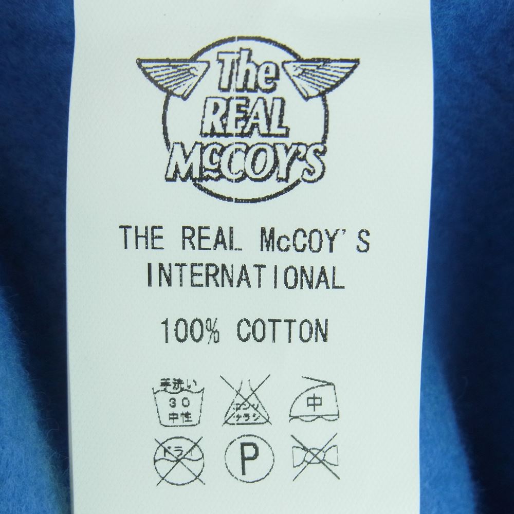 The REAL McCOY'S ザリアルマッコイズ MC8101 60's MILITARY SWEAT SONDRESTROM U.S.A.F. アメリカ空軍 ミリタリー 前V クルーネック スウェット トレーナー ブルー系 M【中古】