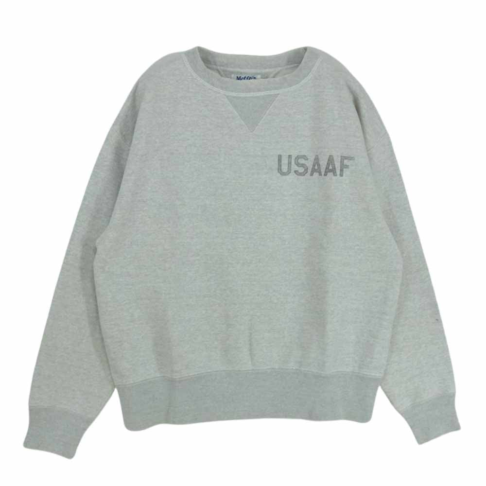 The REAL McCOY'S ザリアルマッコイズ USAAF 両V クルーネック スウェット トレーナー グレー系 M【中古】