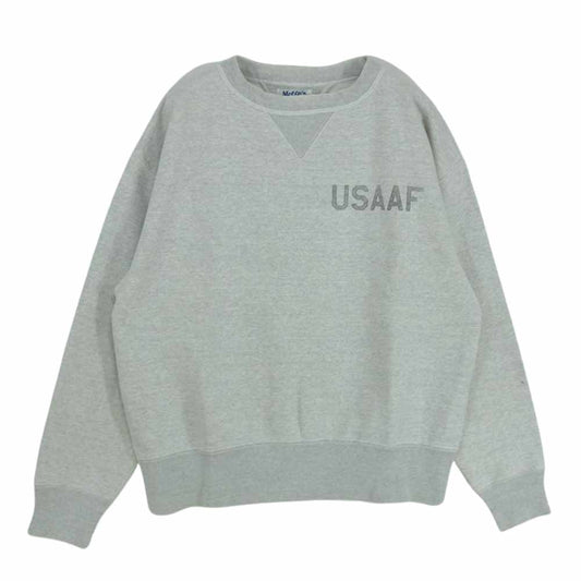 The REAL McCOY'S ザリアルマッコイズ USAAF 両V クルーネック スウェット トレーナー グレー系 M【中古】