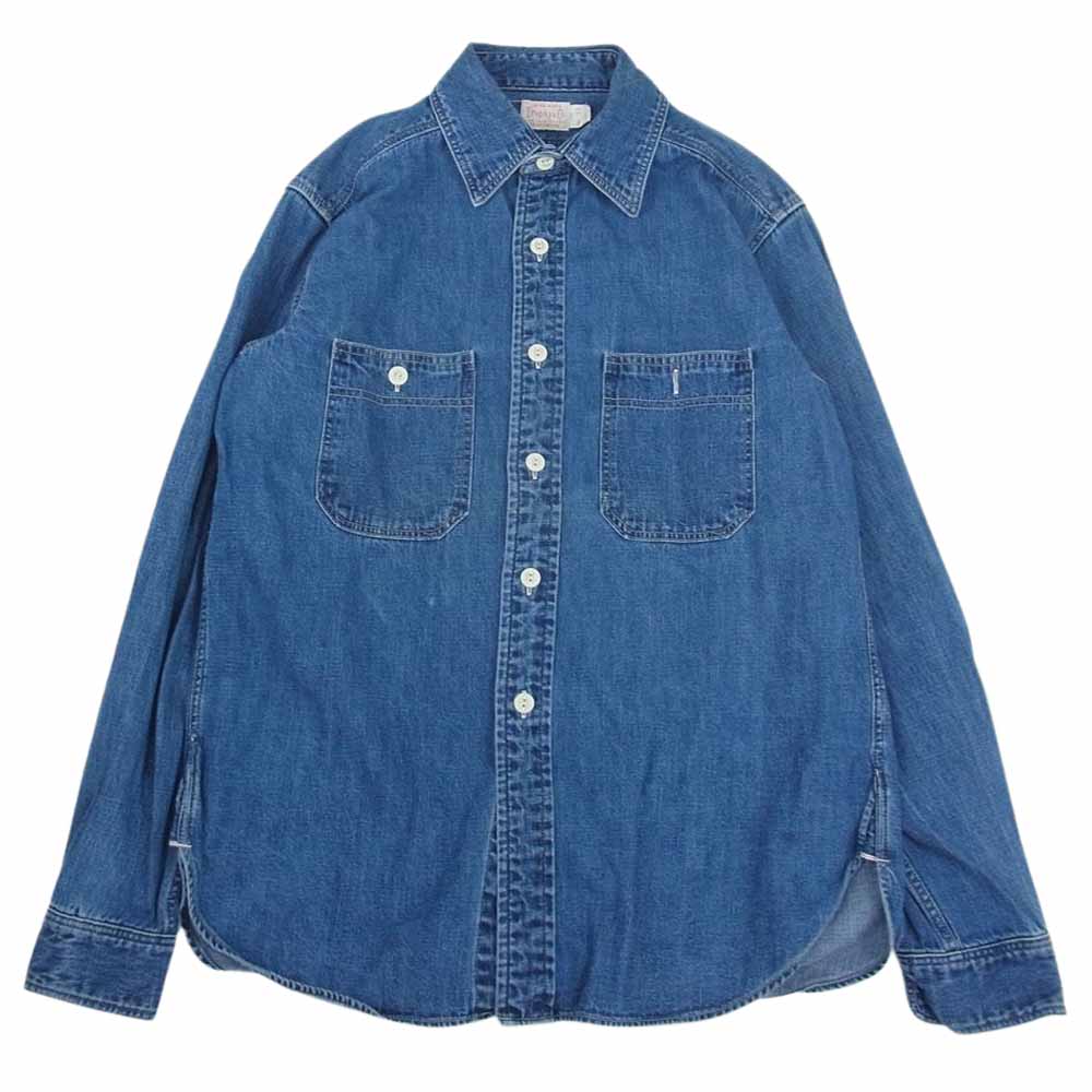 トロフィークロージング デニム ワーク シャツ インディゴブルー系 M【中古】
