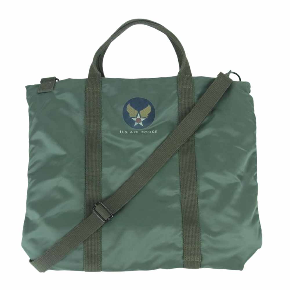 The REAL McCOY'S ザリアルマッコイズ BAG PROTECTIVE HELMET ヘルメット バック ショルダー ミリタリー カーキ系【中古】