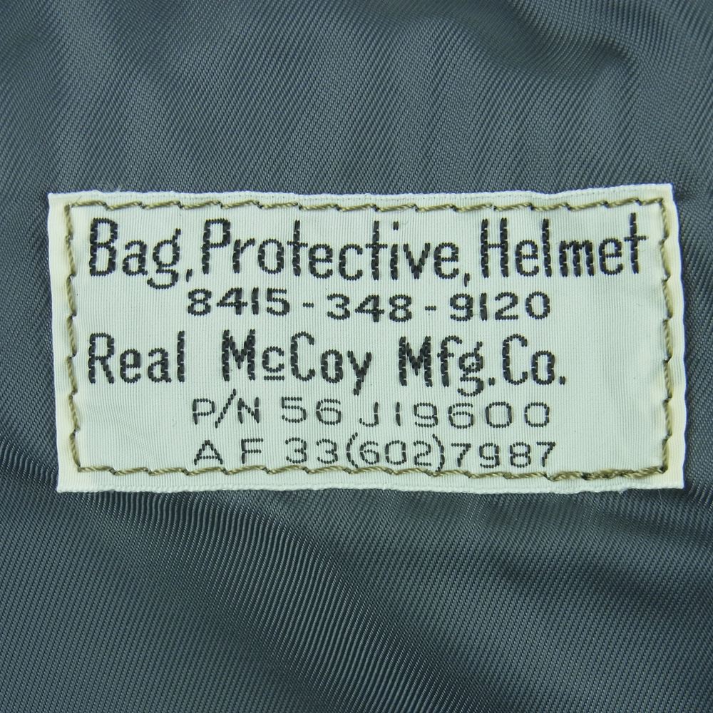 The REAL McCOY'S ザリアルマッコイズ BAG PROTECTIVE HELMET ヘルメット バック ショルダー ミリタリー カーキ系【中古】