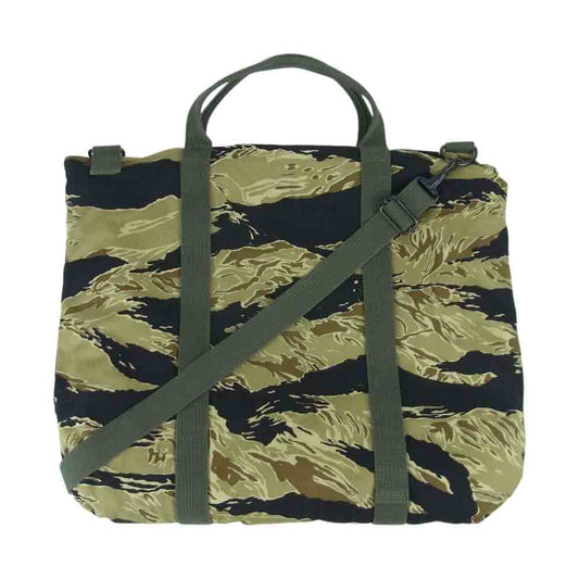 The REAL McCOY'S ザリアルマッコイズ タイガーカモ ヘルメット バッグ ショルダー ミリタリー カーキ系 ブラック系【中古】