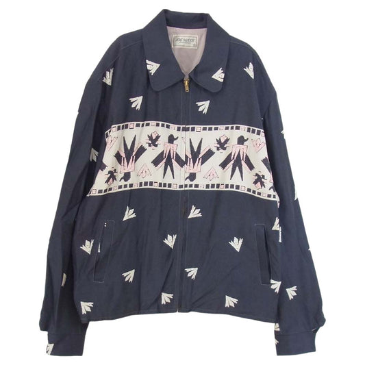 The REAL McCOY'S ザリアルマッコイズ 21SS MJ21016 JOE McCOY RAYON THUNDERBIRD BLOUSON レーヨン サンダーバード ブルゾン スウィングトップ ジャケット ネイビー系 L【中古】