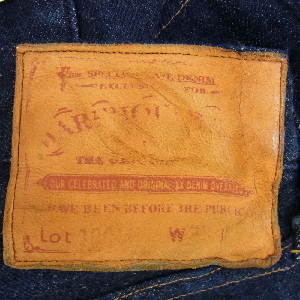 WAREHOUSE ウエアハウス LOT 1004XX シンチバック アーキュエイトステッチ サスペンダーボタン デニム パンツ インディゴブルー系 33【中古】