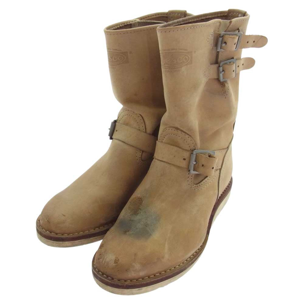 WESCO ウエスコ BOSS ボス ダブルバックル バーラップエクスプローラー レザー エンジニア ブーツ ライトブラウン系 US 7E【中古】