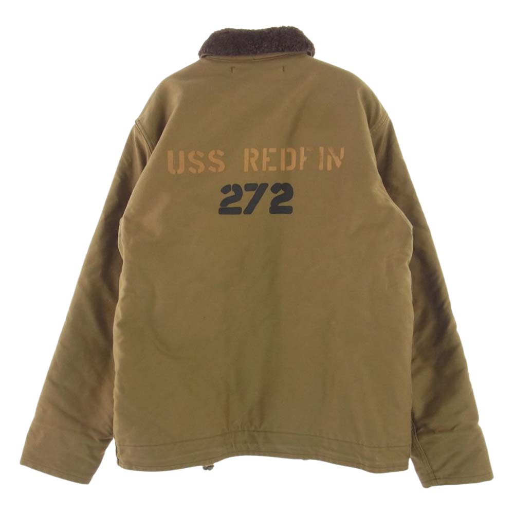 The REAL McCOY'S ザリアルマッコイズ 22AW MJ22116 N-1 KHAKI USS REDFIN デッキ ジャケット ミリタリー カーキ系 42【中古】