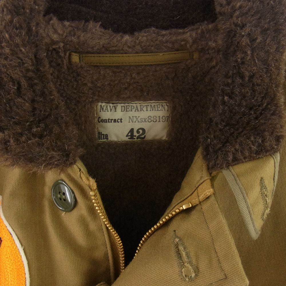 The REAL McCOY'S ザリアルマッコイズ 22AW MJ22116 N-1 KHAKI USS REDFIN デッキ ジャケット ミリタリー カーキ系 42【中古】