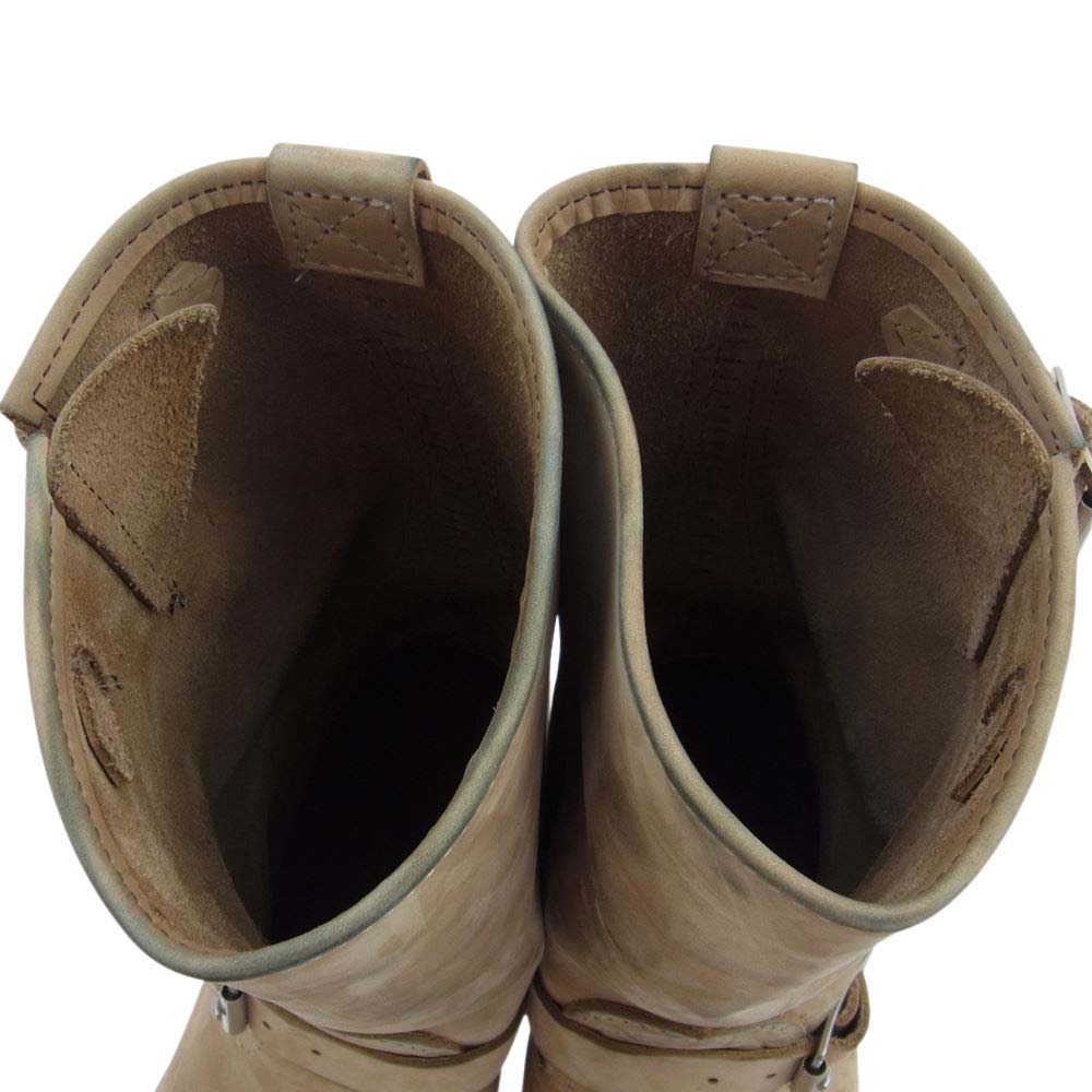 WESCO ウエスコ CUSTOM BOSS Burlap カスタム ボス バーラップ レザー エンジニア ブーツ ベージュ系 US9.5D【中古】
