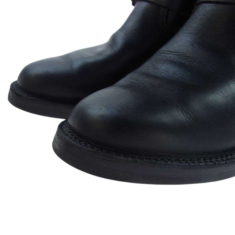 WESCO ウエスコ CUSTOM MORTORCYCLE PATROL カスタム モーターサイクル パトロール インステップストラップ ブラス バックル ブーツ ブラック系 7E【中古】