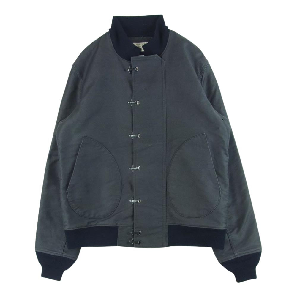 WAREHOUSE ウエアハウス N-1 WINTER JACKET 7HOOK FRONT 7フック デッキ クルー ジャケット グレイッシュネイビー系 40【中古】