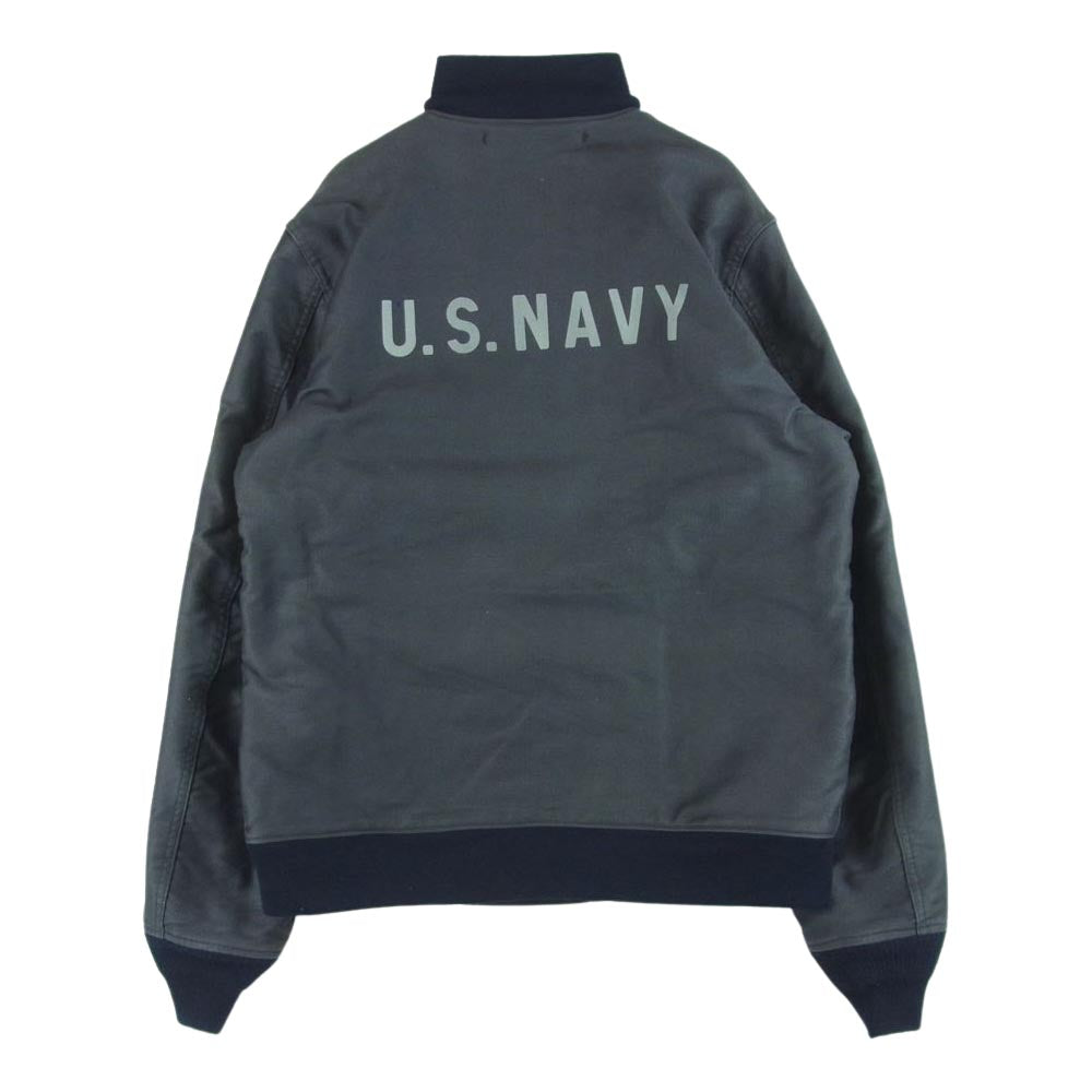 WAREHOUSE ウエアハウス N-1 WINTER JACKET 7HOOK FRONT 7フック デッキ クルー ジャケット グレイッシュネイビー系 40【中古】