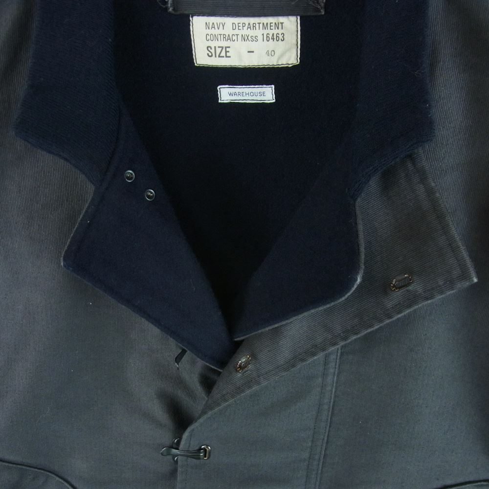 WAREHOUSE ウエアハウス N-1 WINTER JACKET 7HOOK FRONT 7フック デッキ クルー ジャケット グレイッシュネイビー系 40【中古】