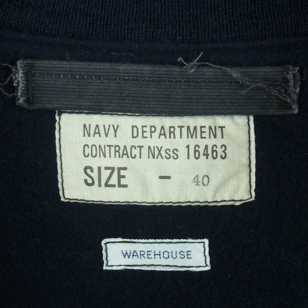 WAREHOUSE ウエアハウス N-1 WINTER JACKET 7HOOK FRONT 7フック デッキ クルー ジャケット グレイッシュネイビー系 40【中古】