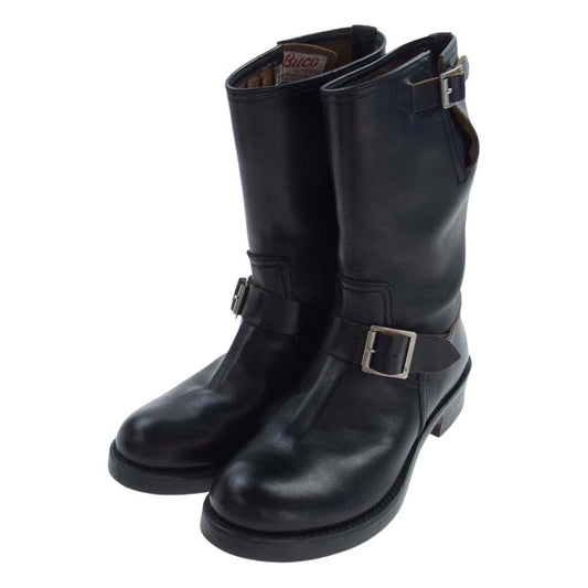 The REAL McCOY'S ザリアルマッコイズ BUCO HORSEHIDE ENGINEER BOOTS ブコ ホースハイド レザー エンジニア ブーツ サイズ7D ブラック系 7D【中古】