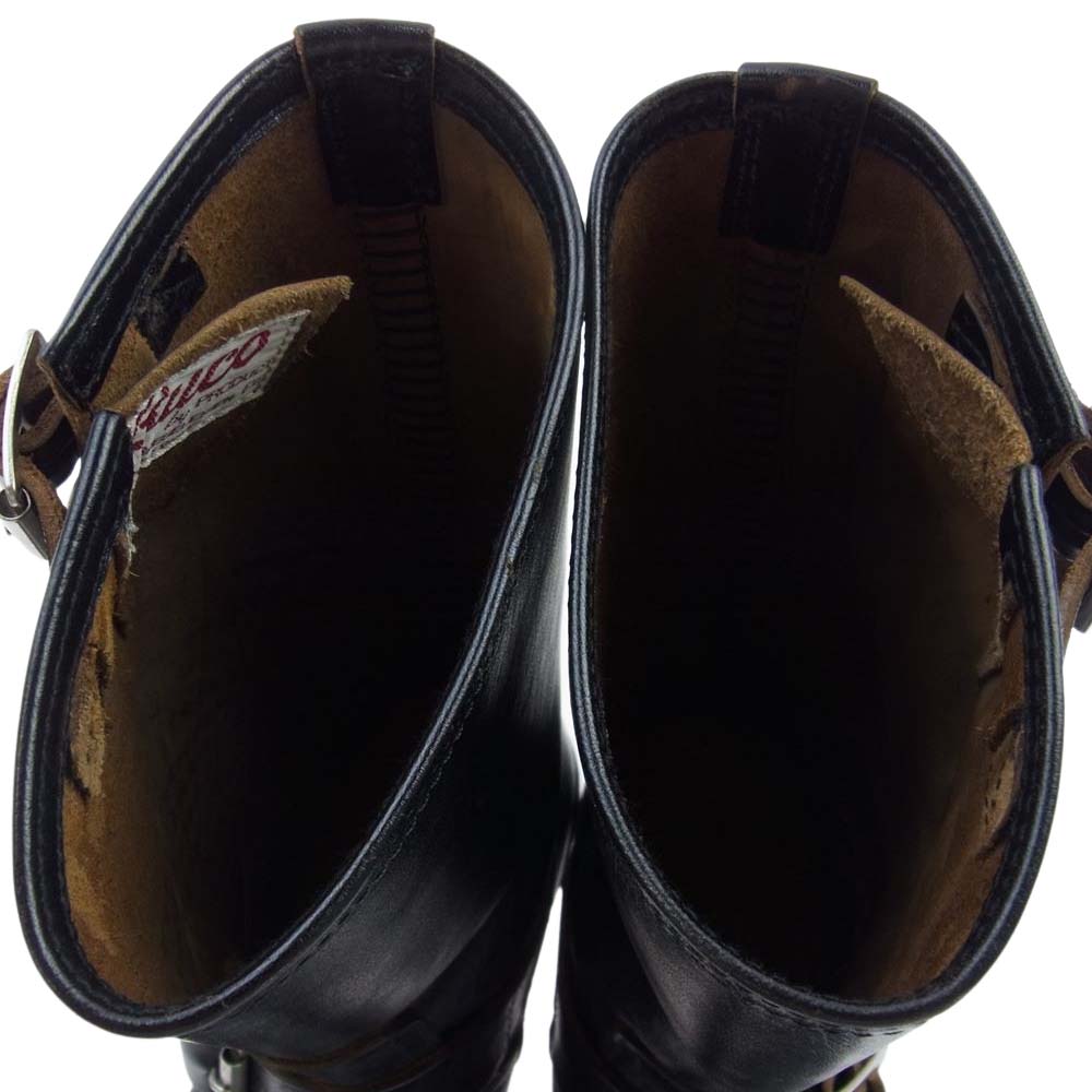 The REAL McCOY'S ザリアルマッコイズ BUCO HORSEHIDE ENGINEER BOOTS ブコ ホースハイド レザー エンジニア ブーツ サイズ7D ブラック系 7D【中古】