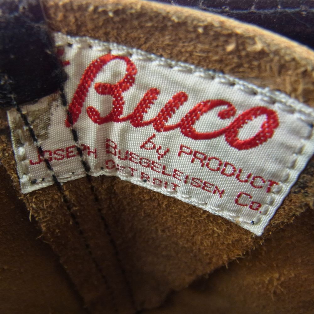 The REAL McCOY'S ザリアルマッコイズ BUCO HORSEHIDE ENGINEER BOOTS ブコ ホースハイド レザー エンジニア ブーツ サイズ7D ブラック系 7D【中古】