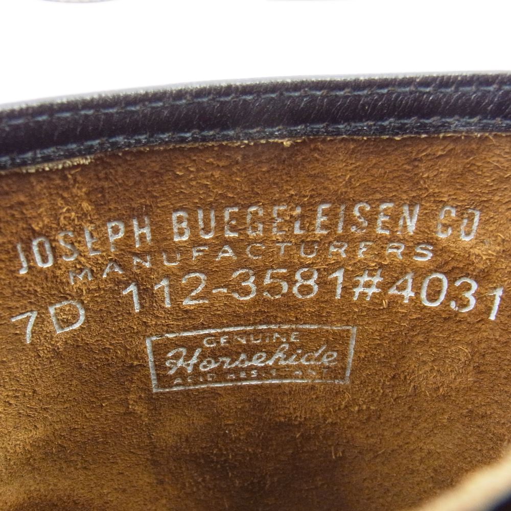 The REAL McCOY'S ザリアルマッコイズ BUCO HORSEHIDE ENGINEER BOOTS ブコ ホースハイド レザー エンジニア ブーツ サイズ7D ブラック系 7D【中古】