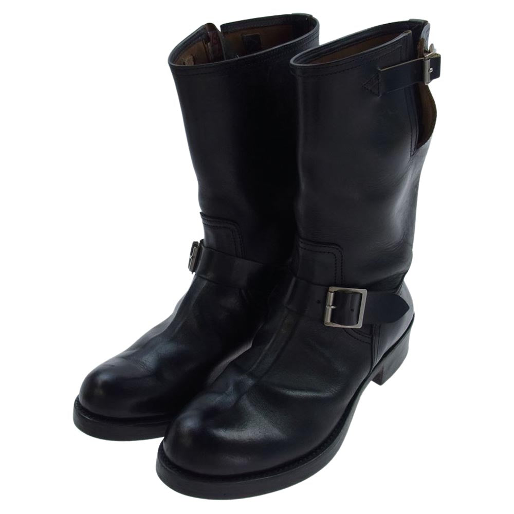 The REAL McCOY'S ザリアルマッコイズ BUCO HORSEHIDE ENGINEER BOOTS ブコ ホースハイド レザー エンジニア ブーツ サイズ10D ブラック系 10D【中古】