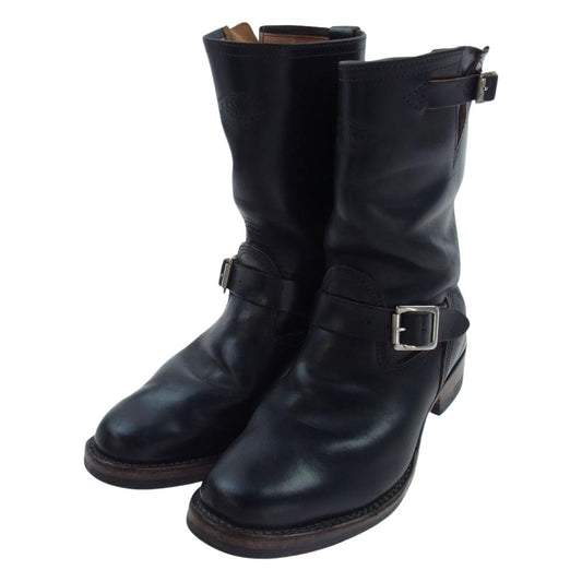 WESCO ウエスコ MISTER LOU 7600 ミスター ルー 茶芯 ブラック ホースハイド ヴィンテージロゴ刻印  エンジニア ブーツ ブラック系 US9.5E【中古】