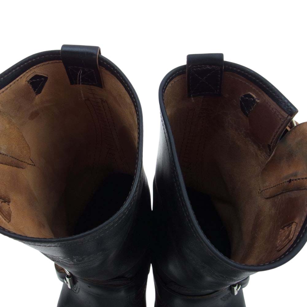 WESCO ウエスコ MISTER LOU 7600 ミスター ルー 茶芯 ブラック ホースハイド ヴィンテージロゴ刻印  エンジニア ブーツ ブラック系 US9.5E【中古】